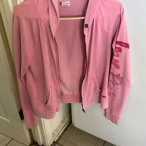 Pink Victoria secret pink hoodie size large
